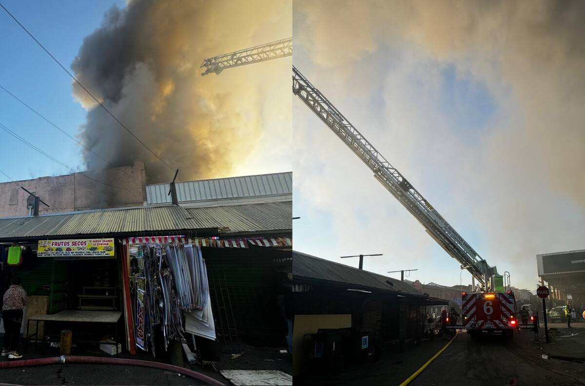 VIDEO | Incendio en cercanías de La Vega Central provoca cortes de tránsito en Recoleta