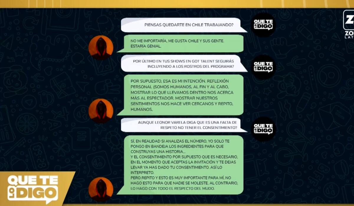 Incertum, médium de Got Talent Chile habla sobre la crítica de Leonor Varela.