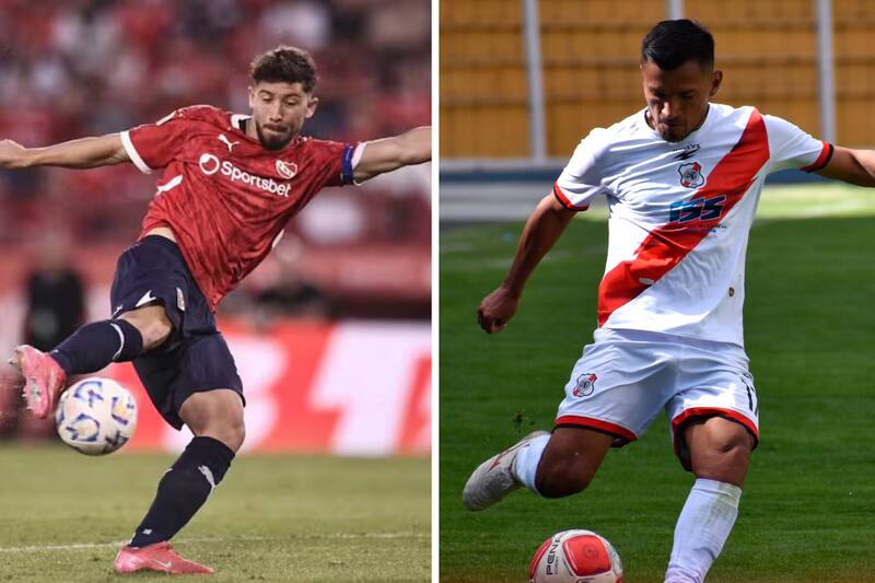 abrirán la primera fecha de la Copa Sudamericana. Fotos: Instagram Independiente e Instagram Nacional de Potosí.