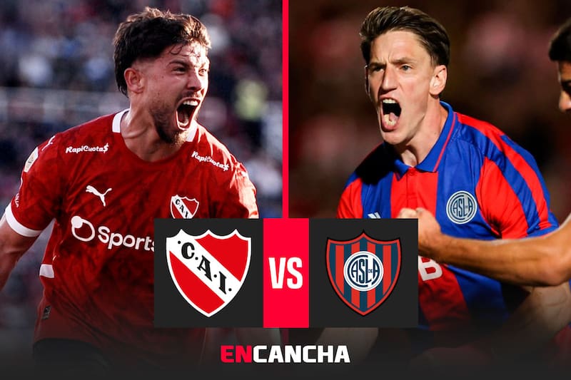 por la fecha 9 de la Liga Argentina. Foto: Prensa Independiente y San Lorenzo.