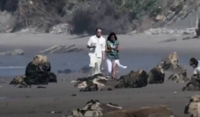 Inés de Ramón y Brad Pitt se muestran muy románticos.