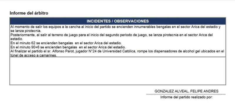 El informe de Felipe González tras el Clásico entre Colo Colo y la UC