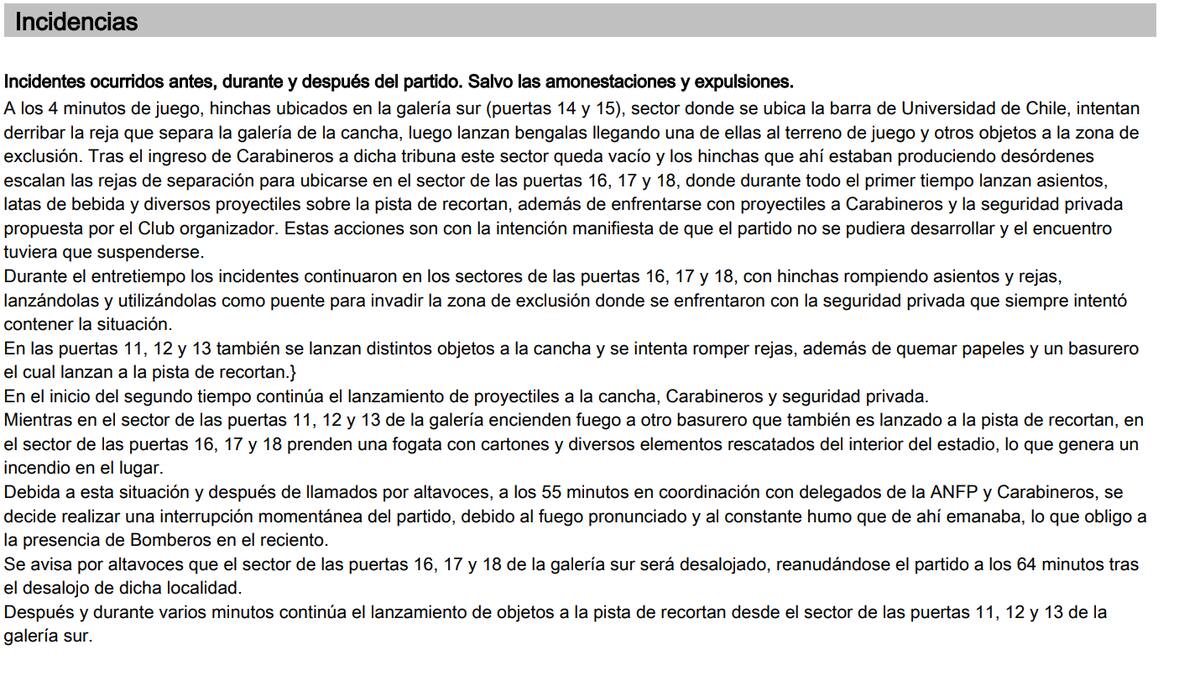Es lapidario tras los desmanes provocados por barristas azules.