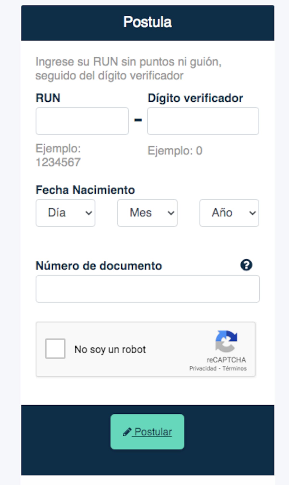 Así se ve la página donde puedes postular a este beneficio estatal.