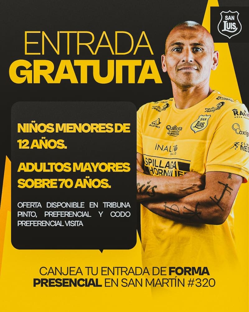 San Luis entregará entradas de cortesía. Foto: @sanluis_qta