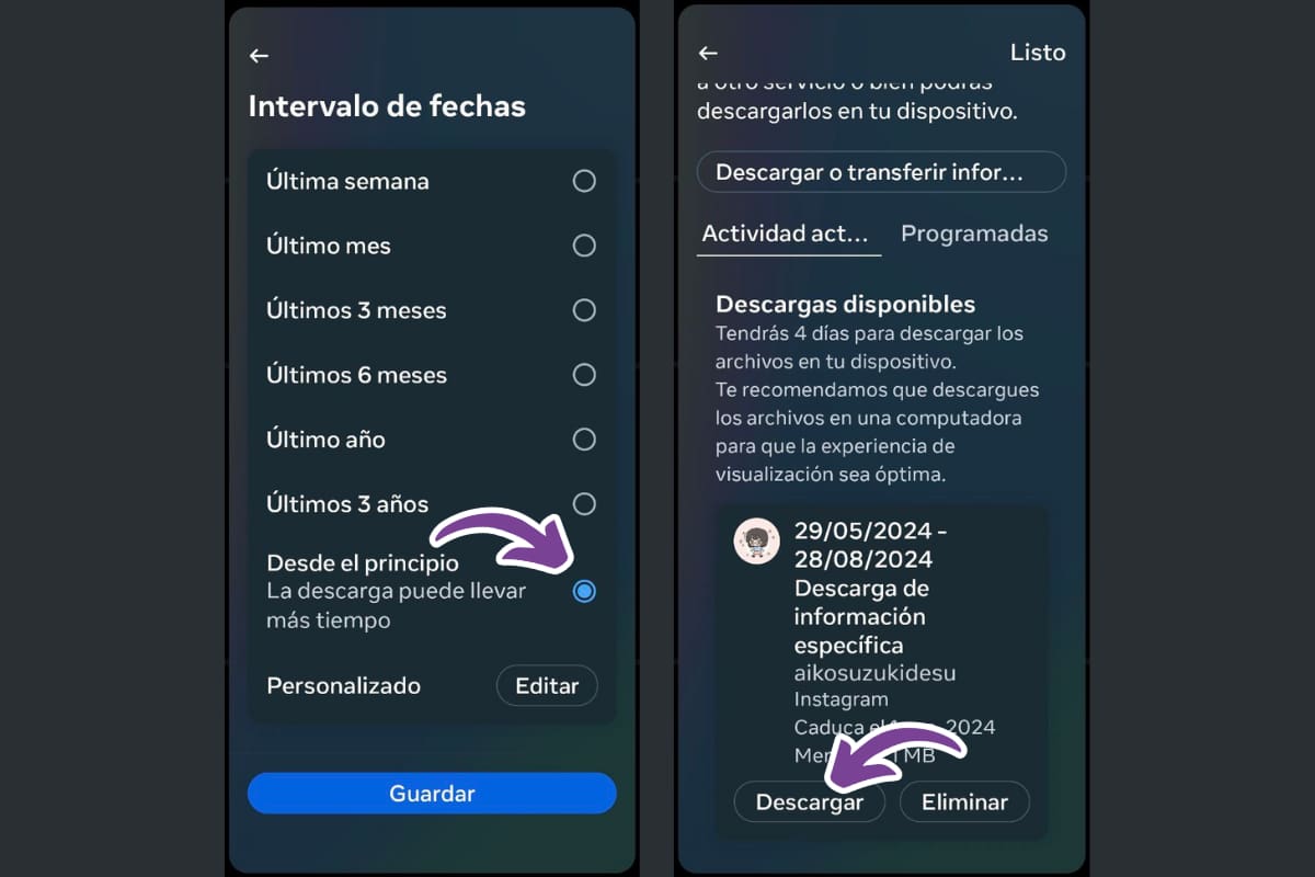 Es necesario que especifiques que sea desde el principio, ya que si no solo considerará las cuentas a las que haya seguido a partir del tiempo determinado seleccionado.