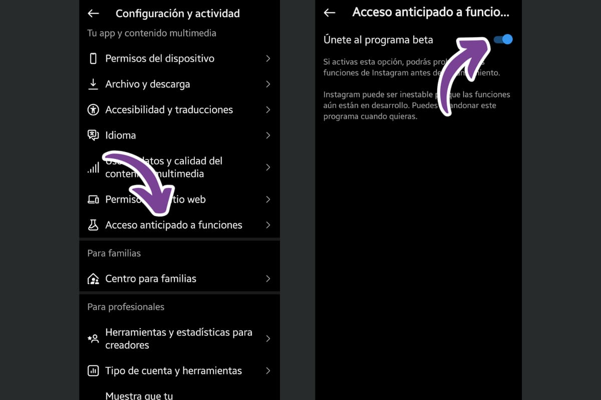 Sigue estos pasos para entrar al programa beta.