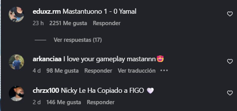 Algunos de los comentarios que han dejado los usuarios de la red social.