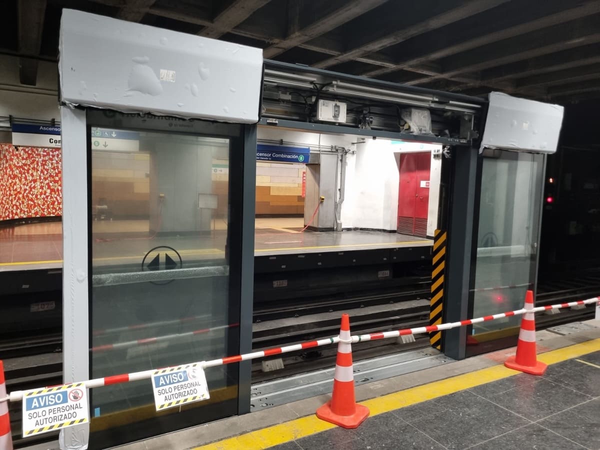 El proceso inició a fines del 2025, y de acuerdo a Metro, la estación San Pablo estaría operando con esta modalidad en marzo del 2026. Créditos: Metro de Santiago.