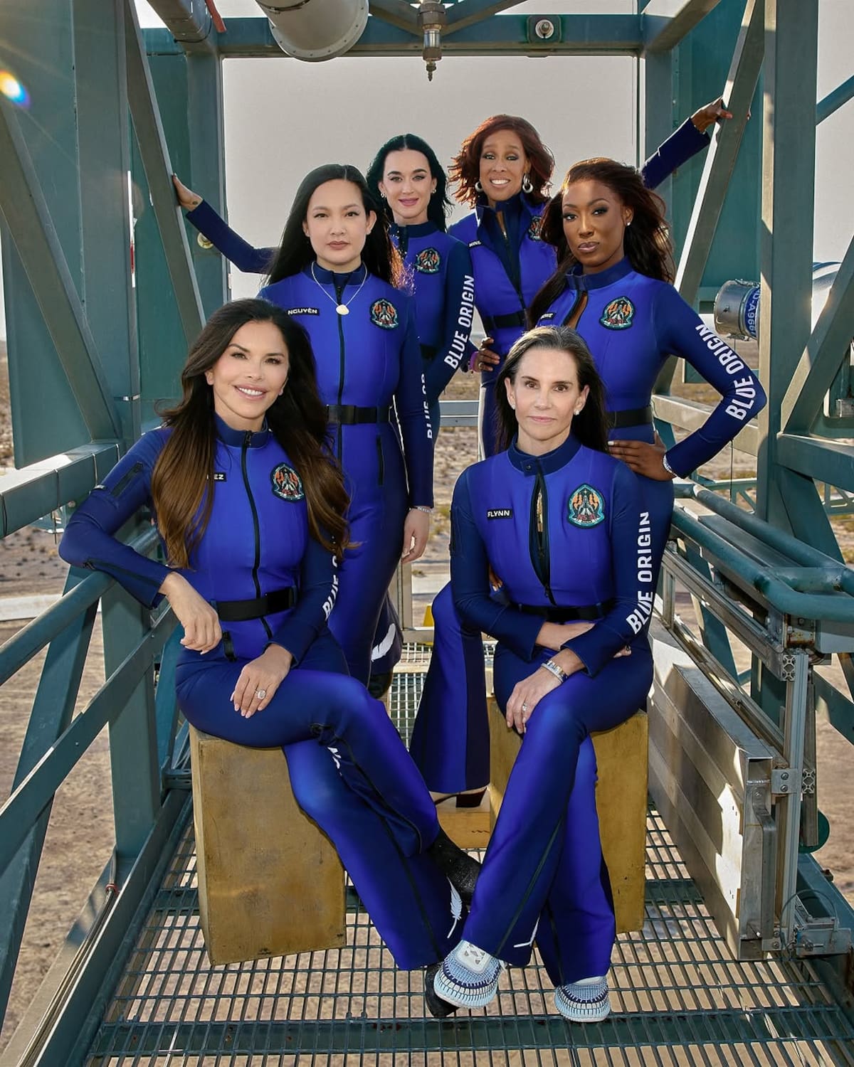 Lauren Sánchez, Gayle King, Aisha Bowe, Amanda Nguyen, Kerianne Flynn y Katy Perry integraron la misión. Créditos: @katyperry.