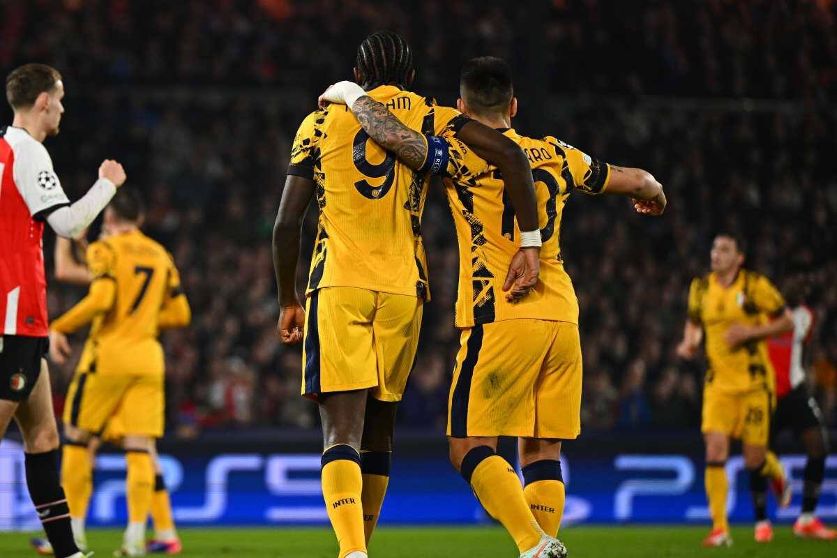 De amarillo van los nerazzurros.