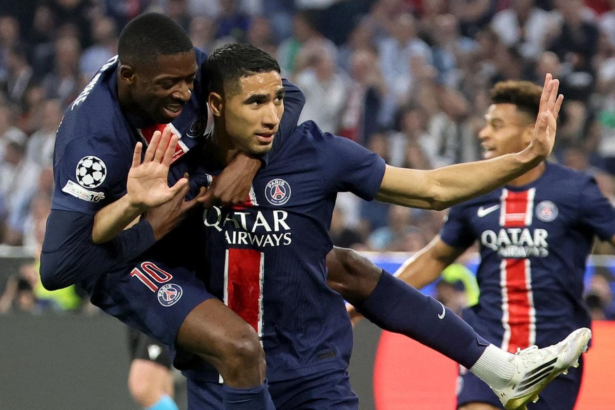 PSG recupera a Dembélé y Hakimi para la final de Champions ante Arsenal. Foto: EFE.