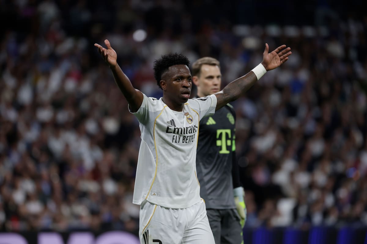Vinícius Jr en la derrota del Real Madrid ante Bayern Munich. Foto: EFE.