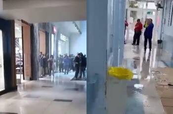VIDEOS | Fuertes lluvias en Chillán: Registran severas inundaciones en un mall y hospital