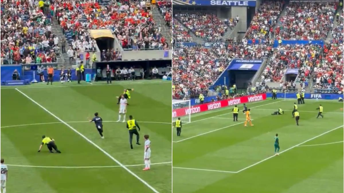 VIDEO | Hincha ingresa a la cancha en pleno Mundial 2026 y deja varios guardias en el suelo