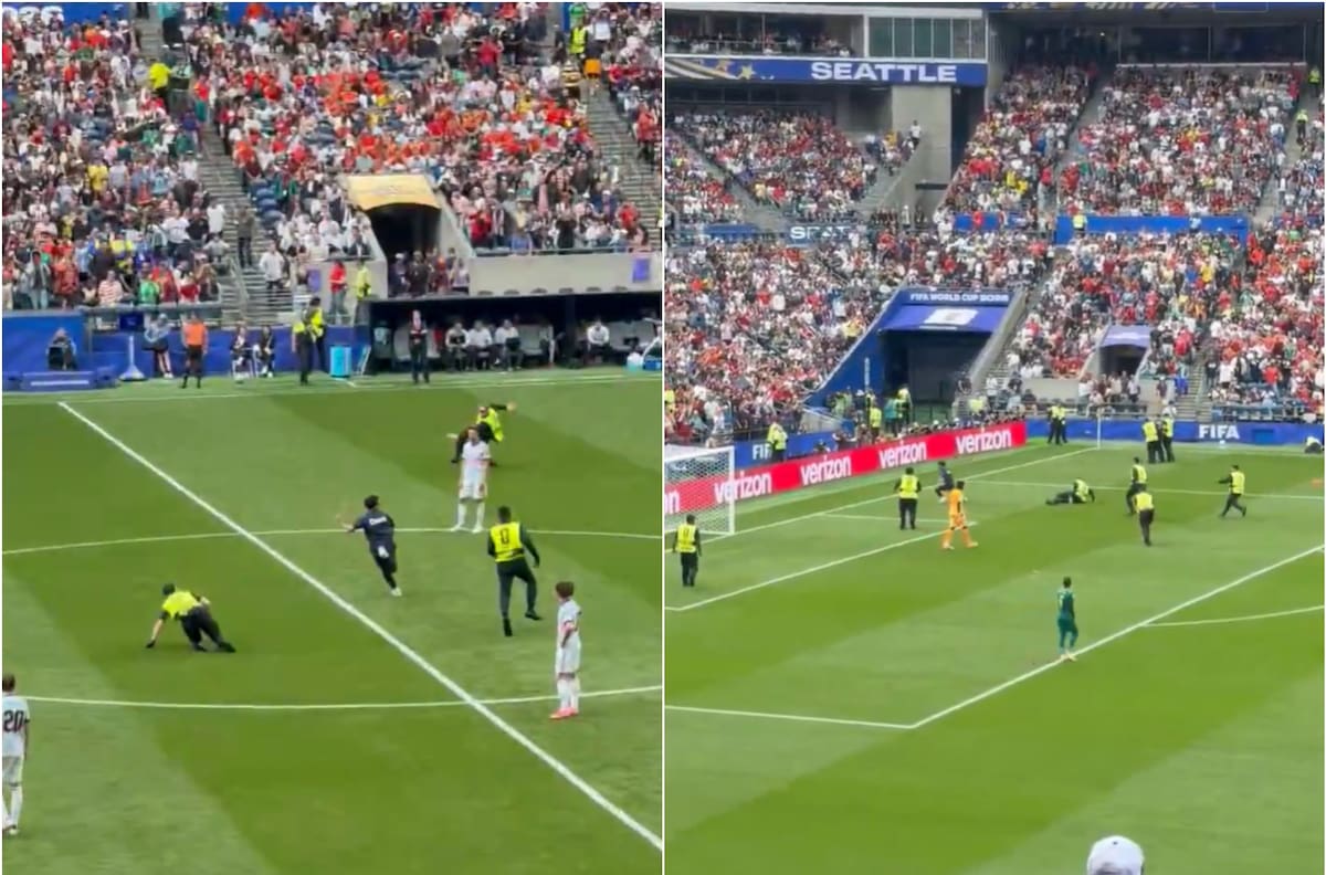 VIDEO | Hincha ingresa a la cancha en pleno Mundial 2026 y deja varios guardias en el suelo