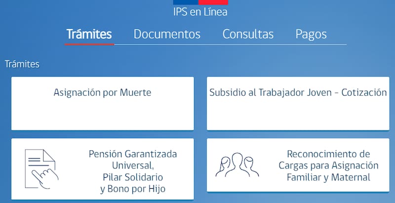 Conoce cuáles son los trámites que puedes realizar en la plataforma digital del IPS en Línea y qué beneficios puedes postular en esta. Créditos: IPS en Línea.