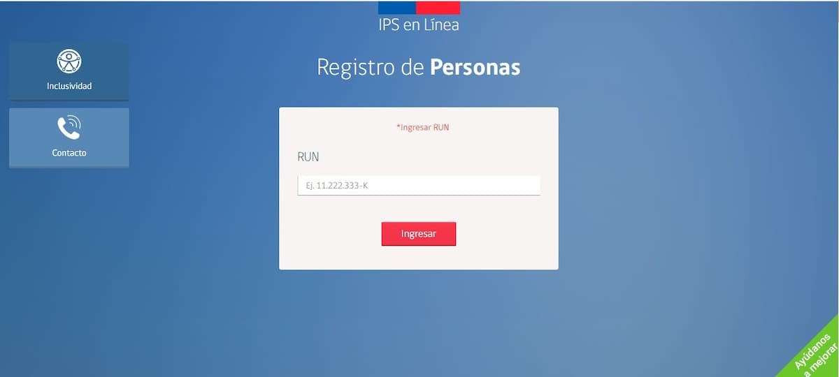 Así luce el sitio del IPS en Línea.