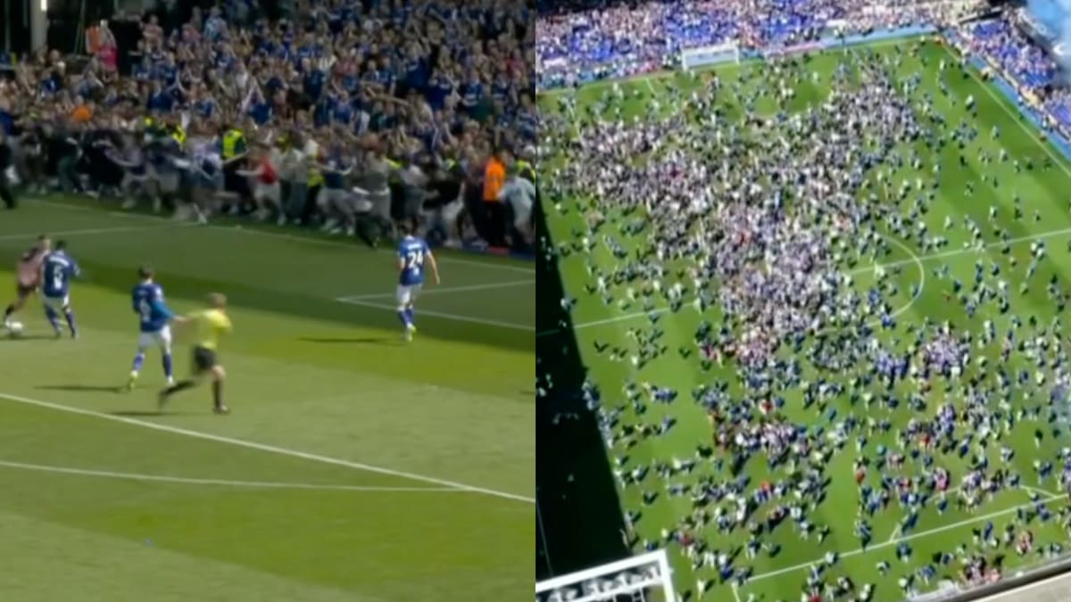 VIDEO | ¡Locura en Inglaterra! Invasión a la cancha del Ipswich de Marcelino Núñez tras el ascenso a Premier League
