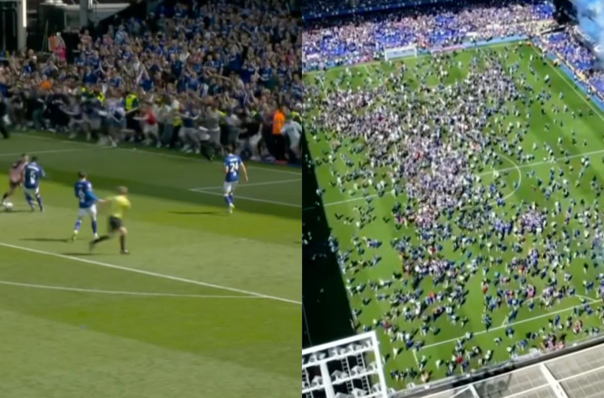 VIDEO | ¡Locura en Inglaterra! Invasión a la cancha del Ipswich de Marcelino Núñez tras el ascenso a Premier League