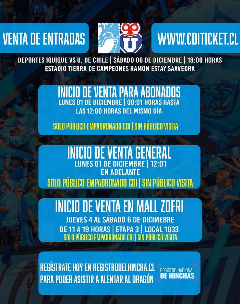 No aceptará hinchas azules en el Tierra de Campeones.