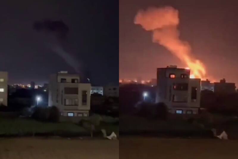 El bombardeo se registró durante esta jornada, el que sería en respuesta al disparo de un cohete desde Gaza: Foto: Captura de video.