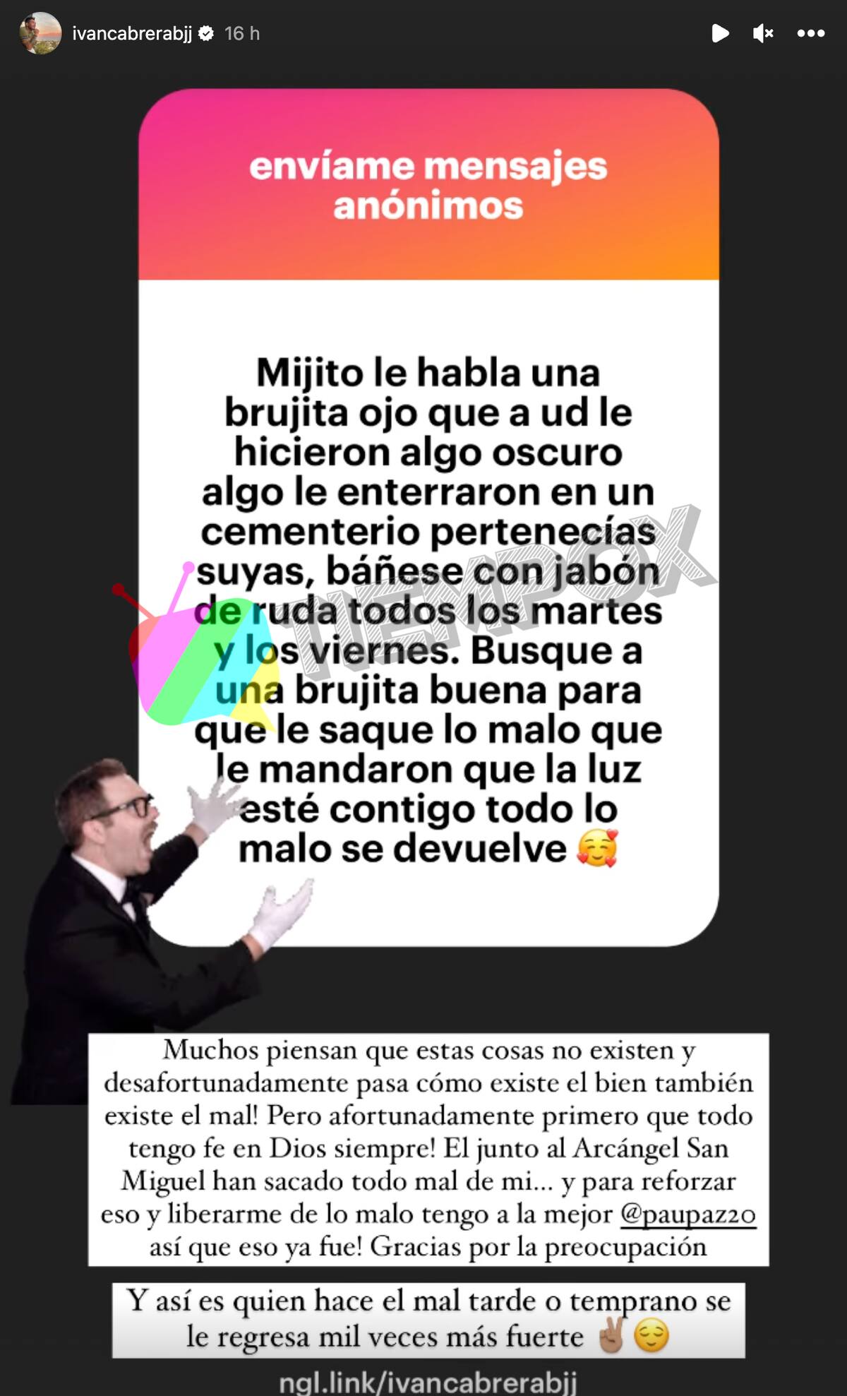 Iván Cabrera es advertido por seguidora. Créditos: Instagram.