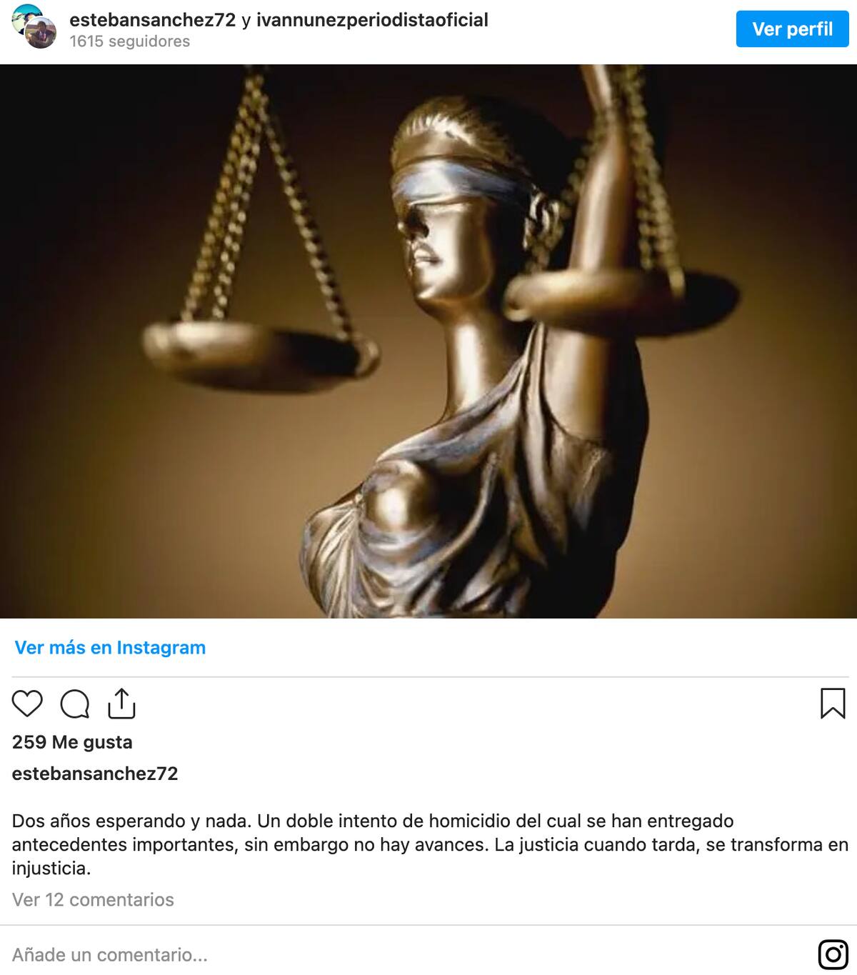 Iván Núñez realiza descargo a dos años del atentado en Tirúa.