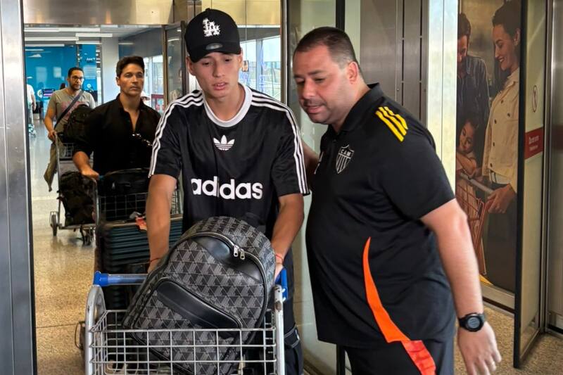 llegó a Brasil para firmar con Atlético Mineiro. Foto: OTempo.