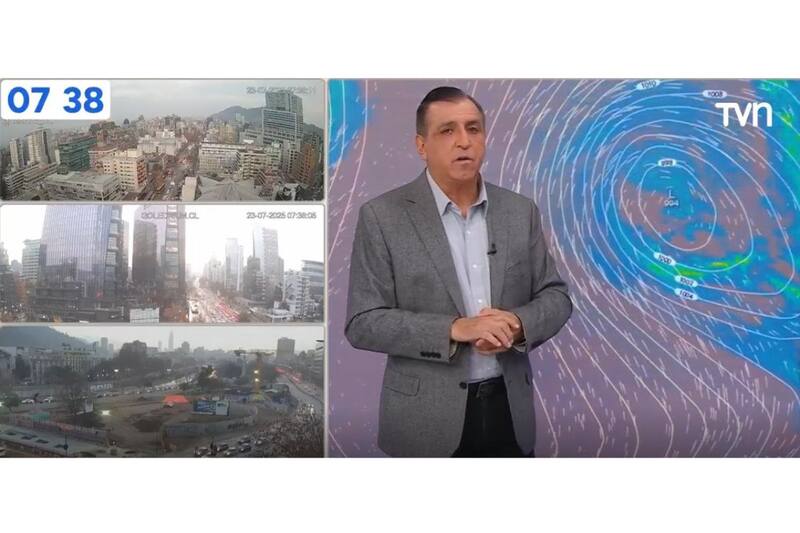 El profesional entregó un nuevo pronóstico del tiempo para la RM.
Créditos: TVN.
