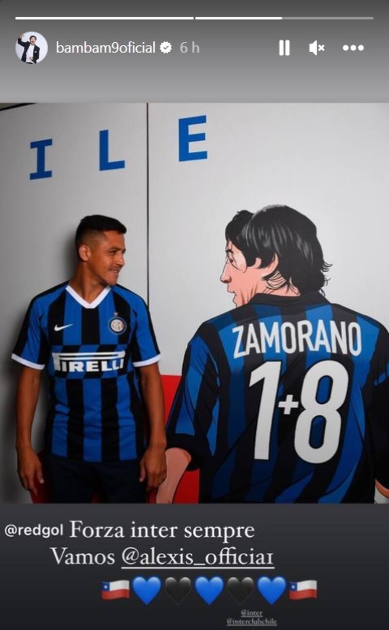 El histórico exjugador saludó a Alexis Sánchez por su fichaje en Inter de Milán.