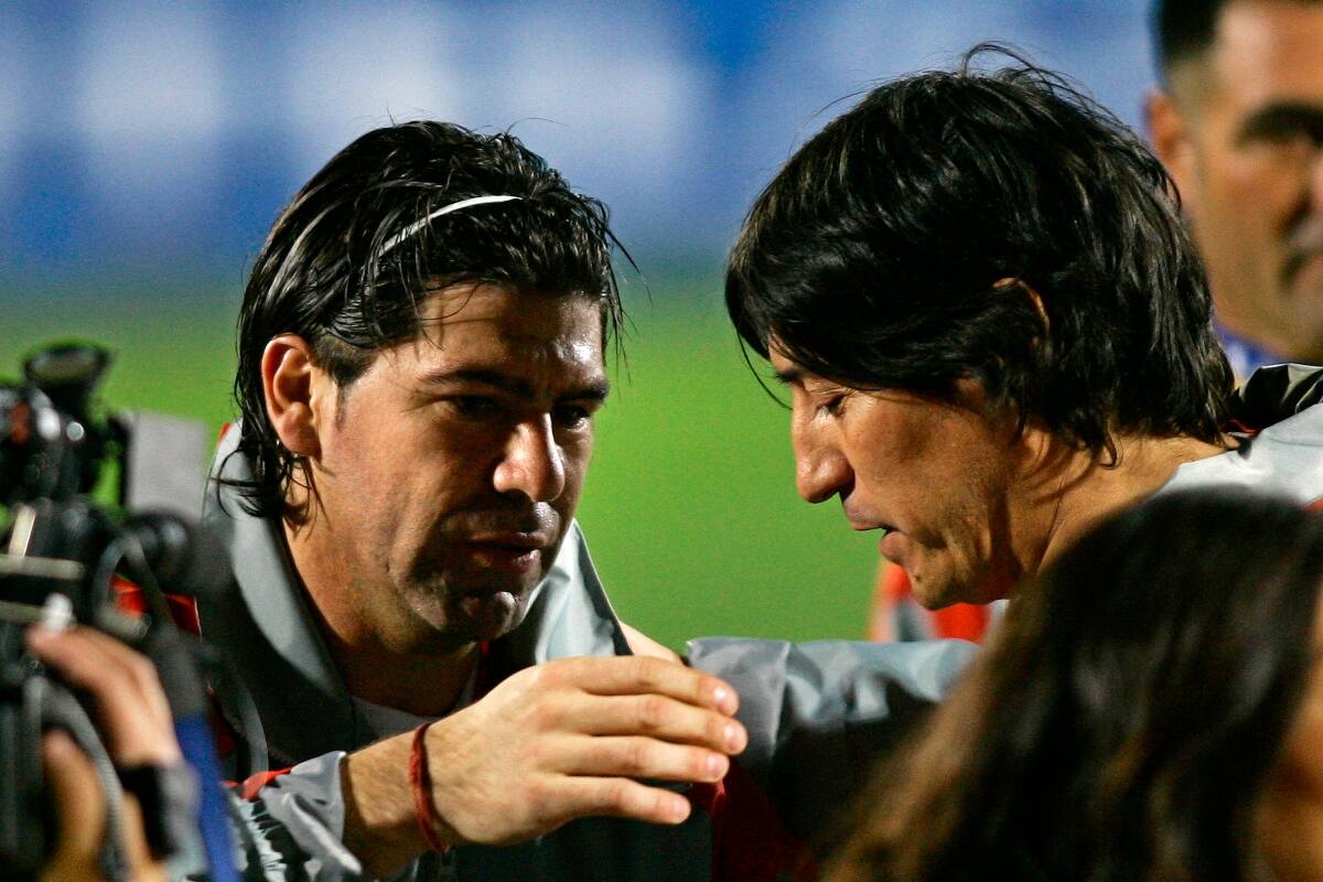 Bam Bam junto al Matador, Marcelo Salas.