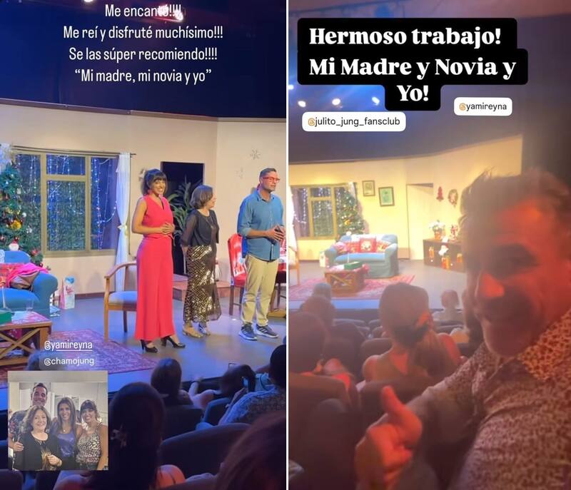 La pareja disfrutó de una noche de teatro. Créditos: Instagram