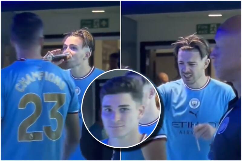 Grealish fue el más entusiasmado para tomar el fernet.