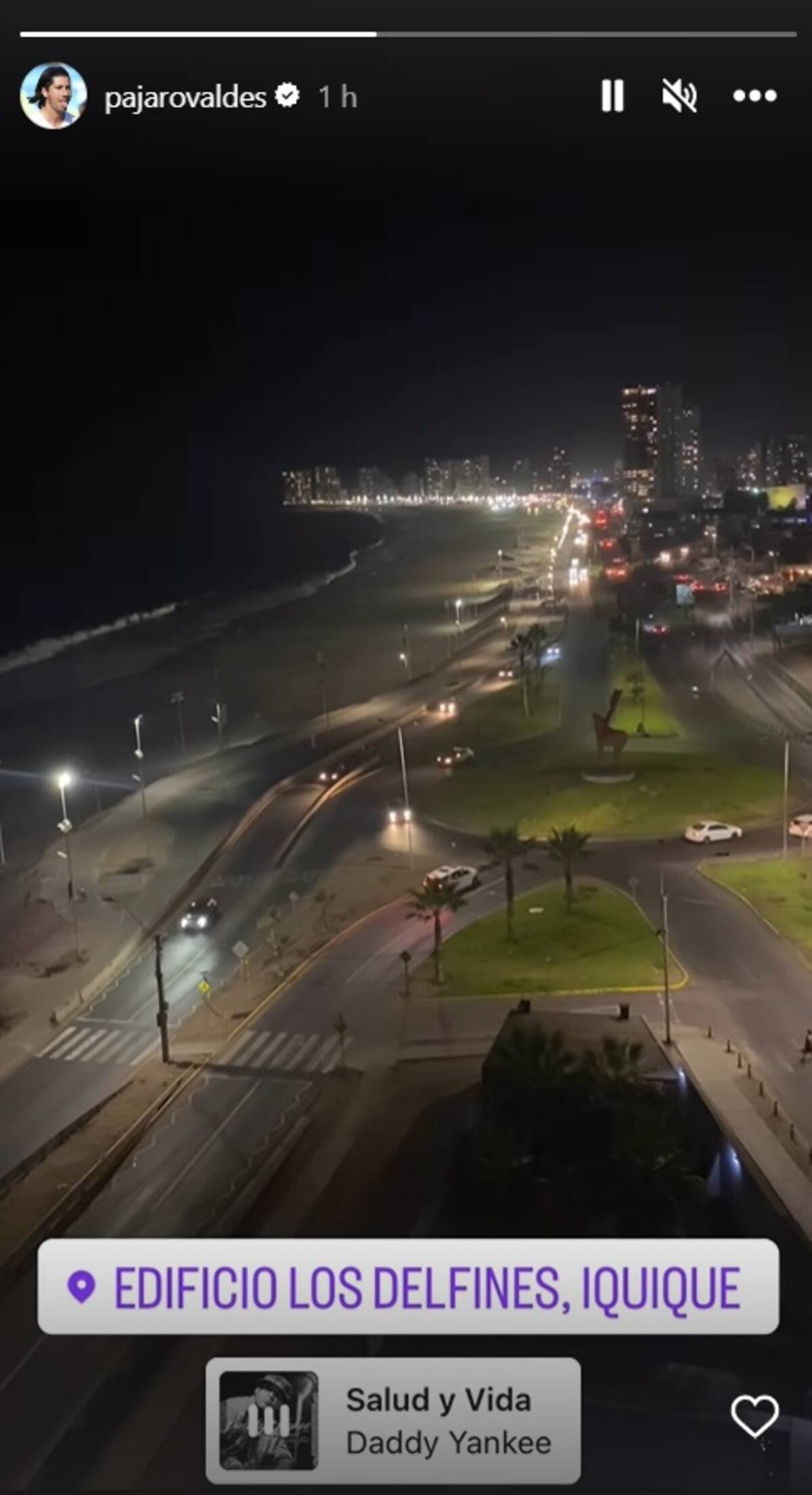 Jaime Valdés publicó historia en Iquique