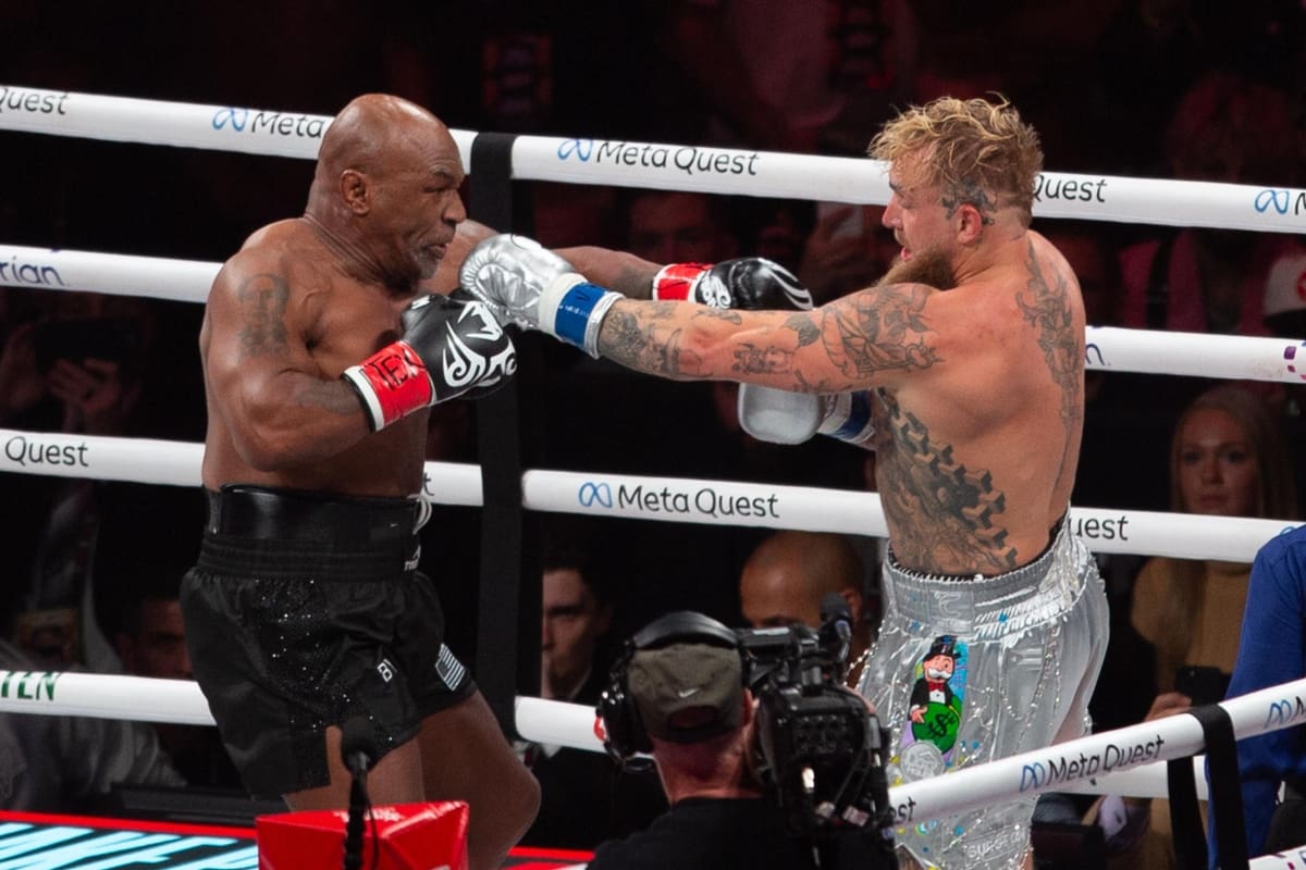 Jake Paul se impuso ante Mike Tyson. Foto: EFE.