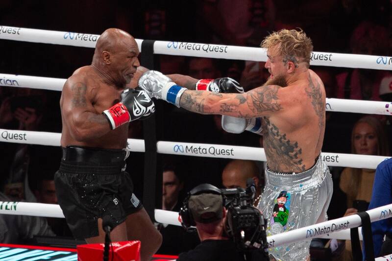 Jake Paul se impuso ante Mike Tyson. Foto: EFE.