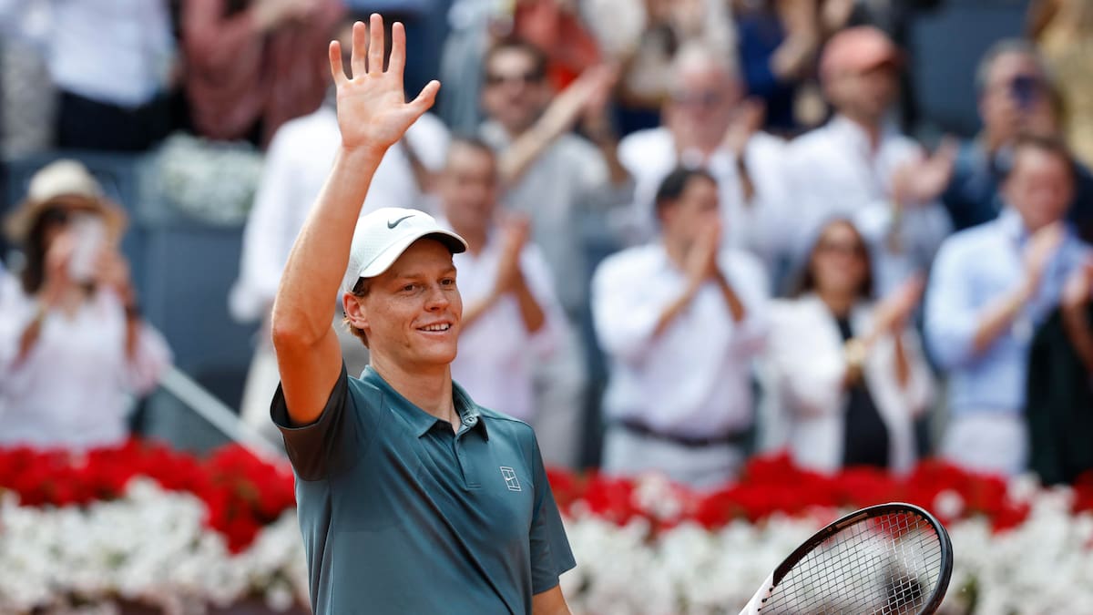 Intratable: Sinner gana su 22° partido seguido y ya está en la final del Masters de Madrid