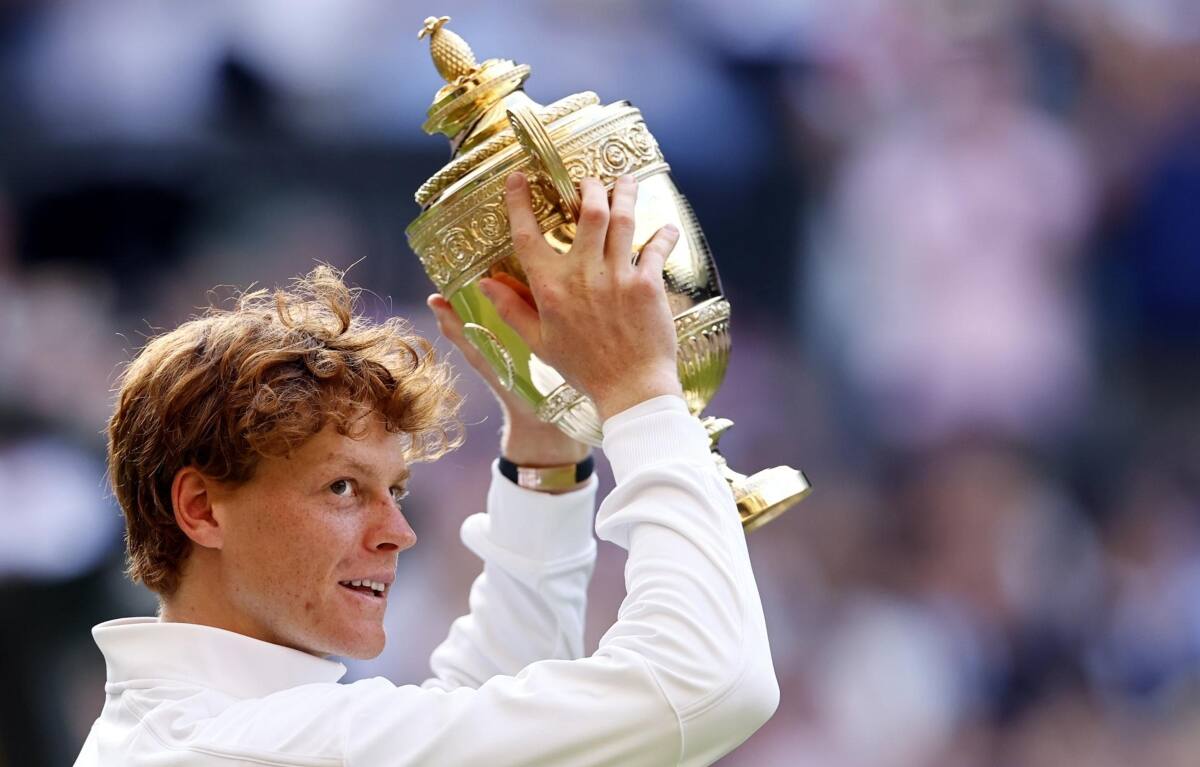 El italiano levantó el trofeo de Wimbledon. Foto: EFE.