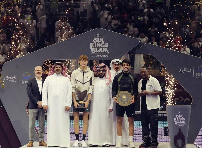 Jannik Sinner y Carlos Alcaraz fueron protagonistas del torneo Six Kings Slam