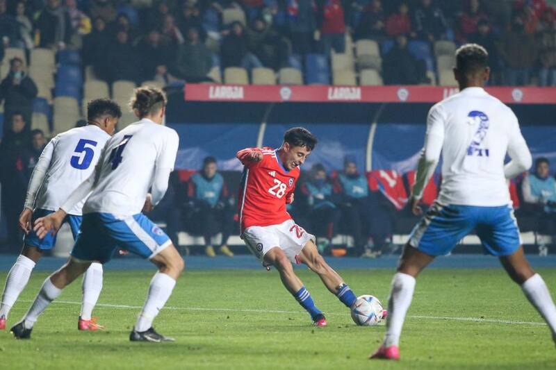 durante el partido de la Selección Chilena ante Cuba. Foto: Comunicaciones / FFCh.