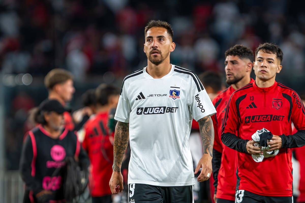 El delantero de Colo-Colo tras el partido en el Monumental. Foto: Felipe Escobedo/En Cancha