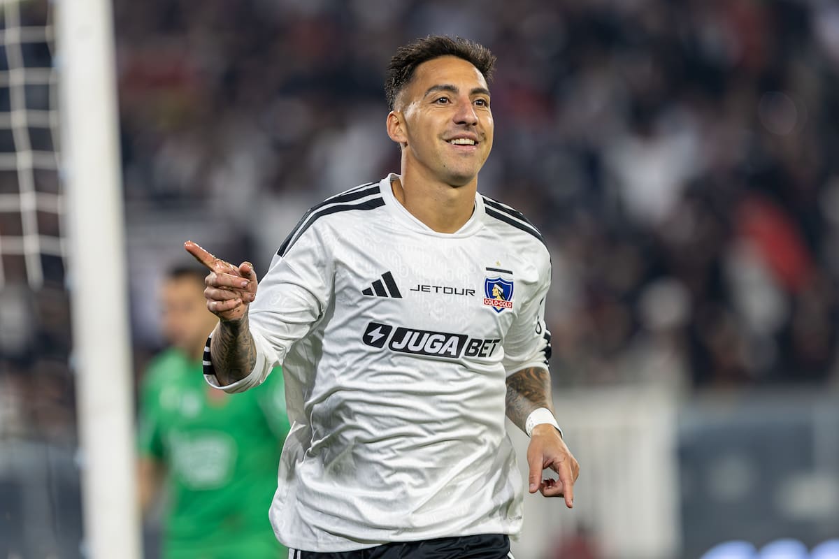 El argentino celebrando en Colo-Colo. Foto: Felipe Escobedo/En Cancha