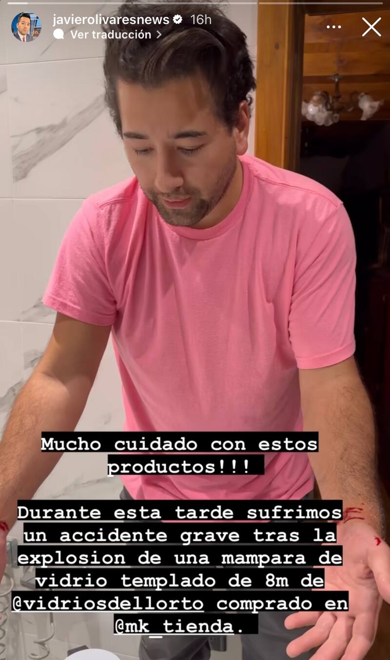 Javier Olivares resultó herido tras accidente doméstico. Foto: Instagram.