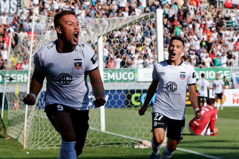 El Búfalo celebra el segundo gol de Colo Colo en la final de Copa Chile 2019 ante Universidad de Chile. Foto: Agencia Aton