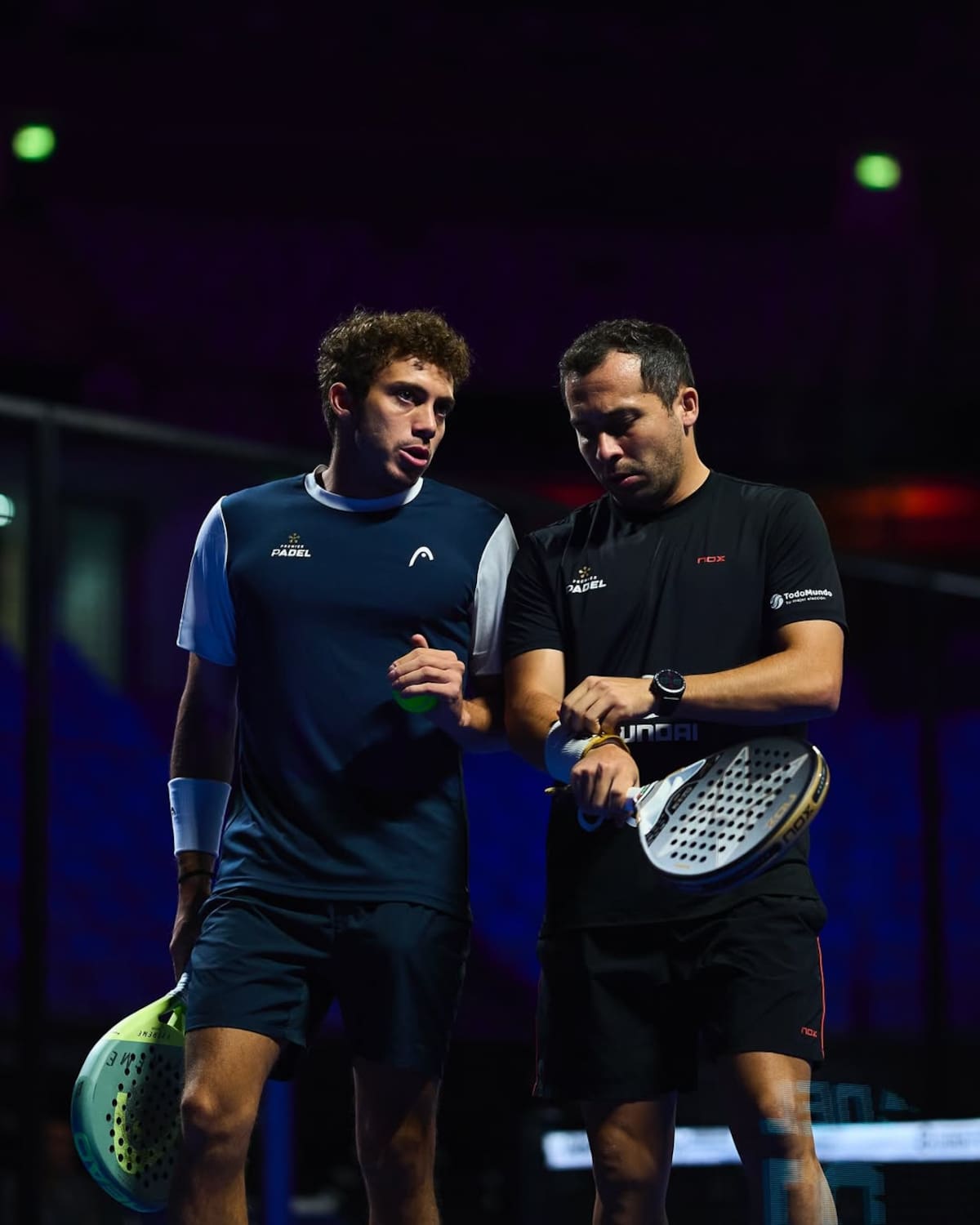 El chileno haciendo dupla con el argentino Agustín Gutiérrez. Foto: instagram javier_valdesg