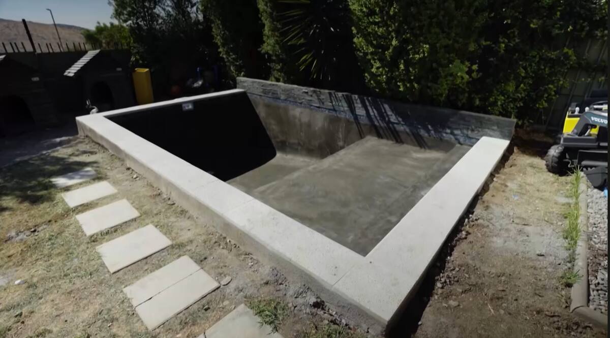 Este es el lugar en donde estará la piscina.