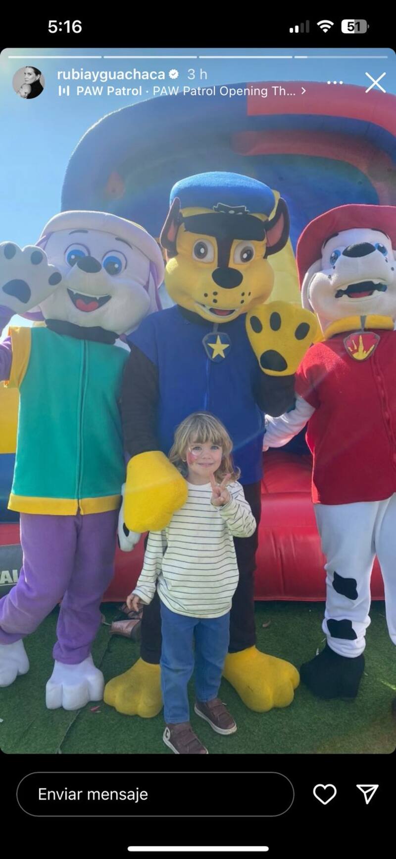 Javiera Acevedo celebró el Día del Niño.