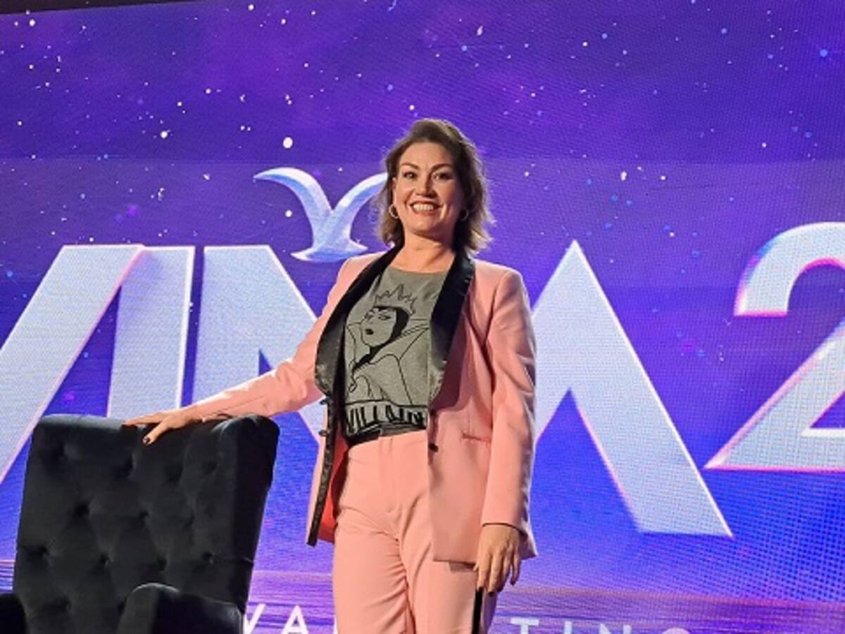 Javiera Contador en su rueda de prensa a un día de su presentación en el Festival de Viña