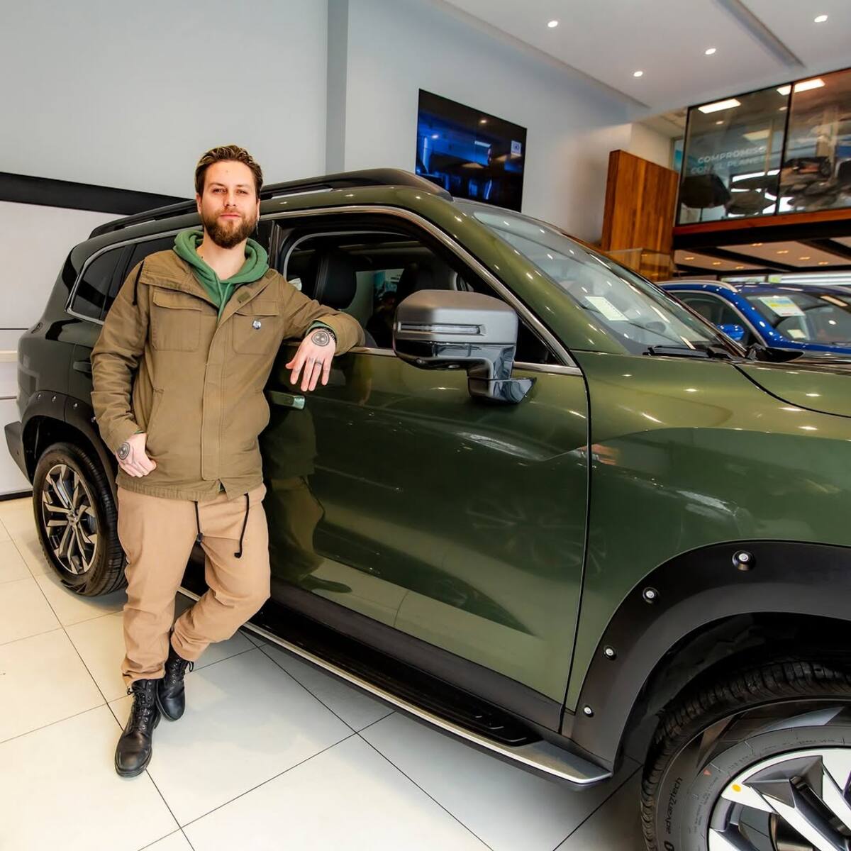 El animador escogió un particular tono verde para manejar. Créditos: Haval.